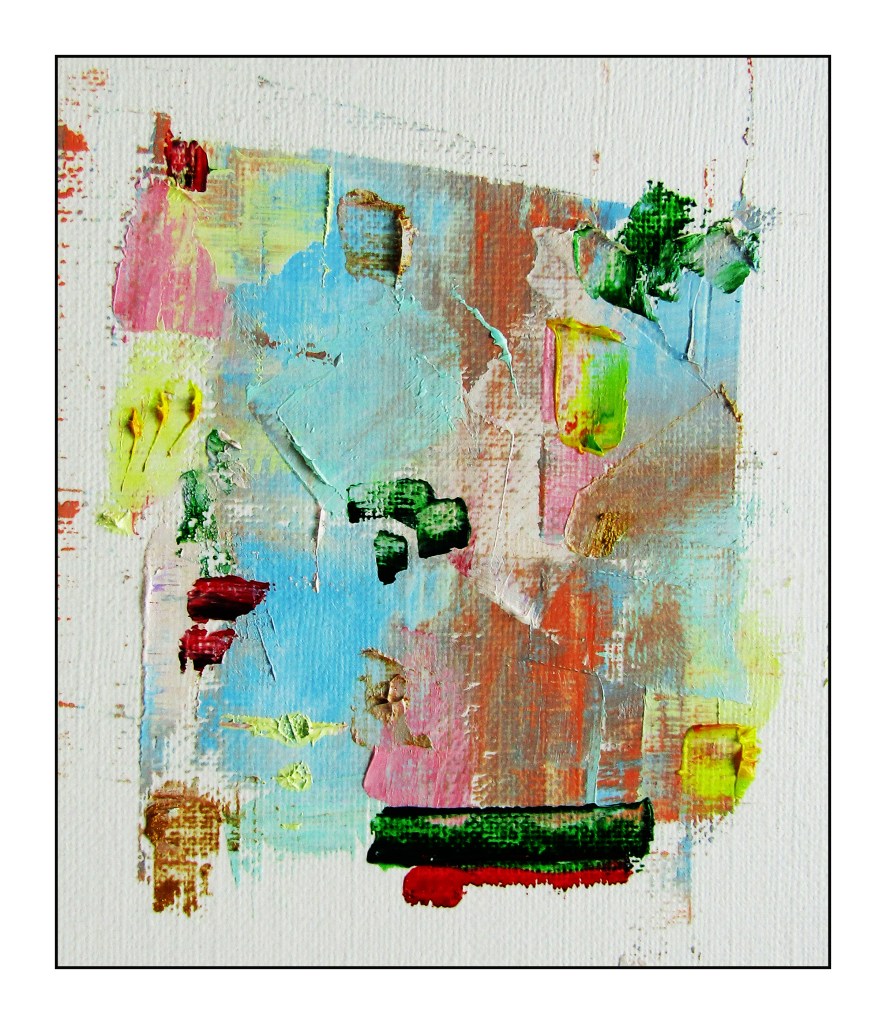 Intriguingly, abstract oil painting by Michael Moreth