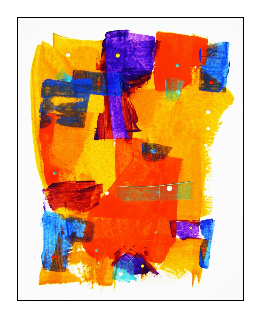 Tempting, abstract multi-colored oil painting by Michael Moreth